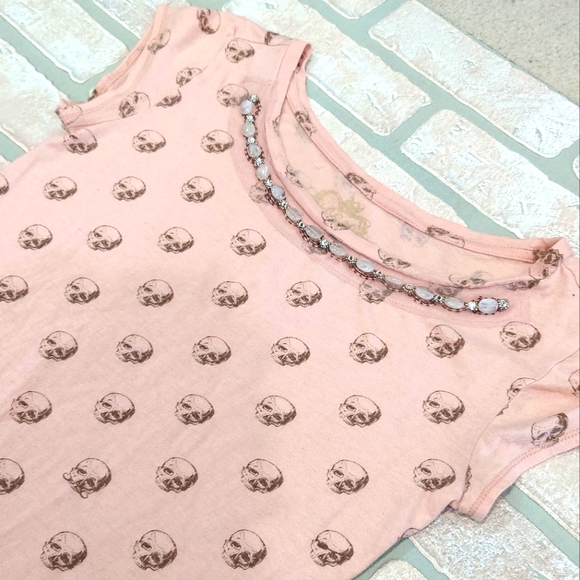Princess Vera Wang Pink Punk Skull Shirt - Picture 2 of 5